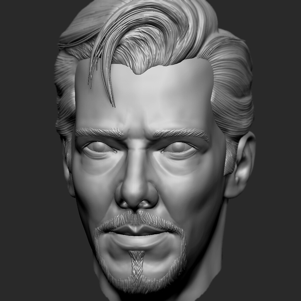 ArtStation - Doctor Strange (Benedict Cumberbatch) Portrait Sculpt