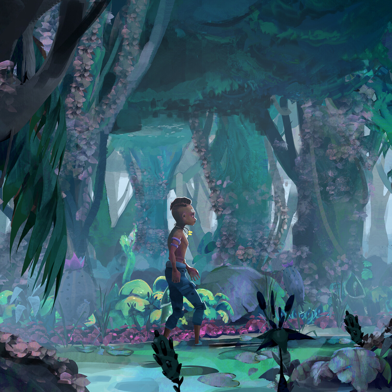 Forest jungle shot(animation