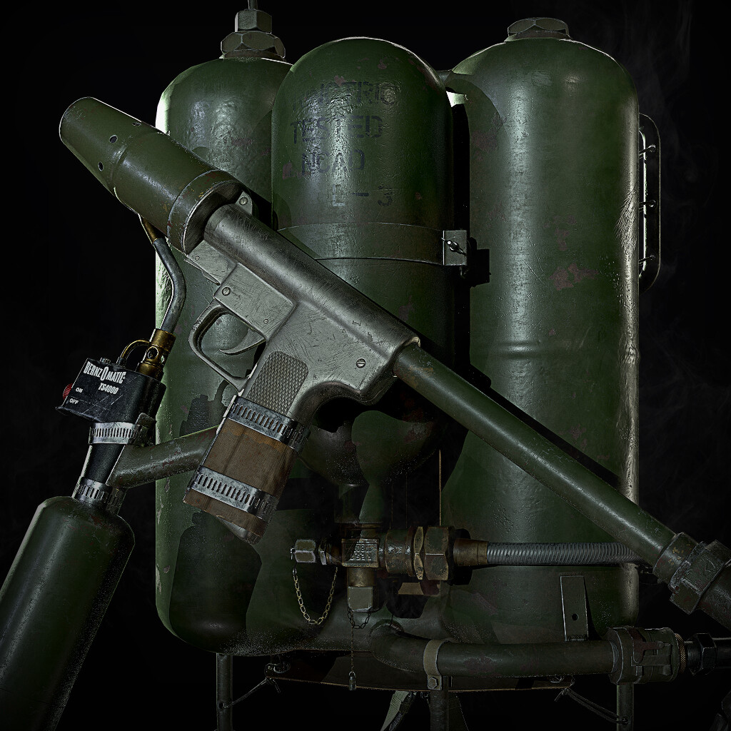 ArtStation - FlameThrower M2-2