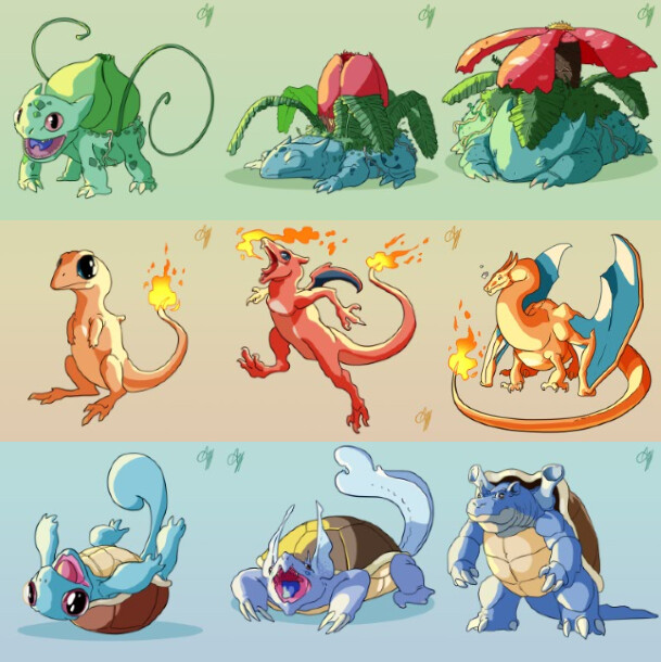 ArtStation - Pokémon: Unova Starters