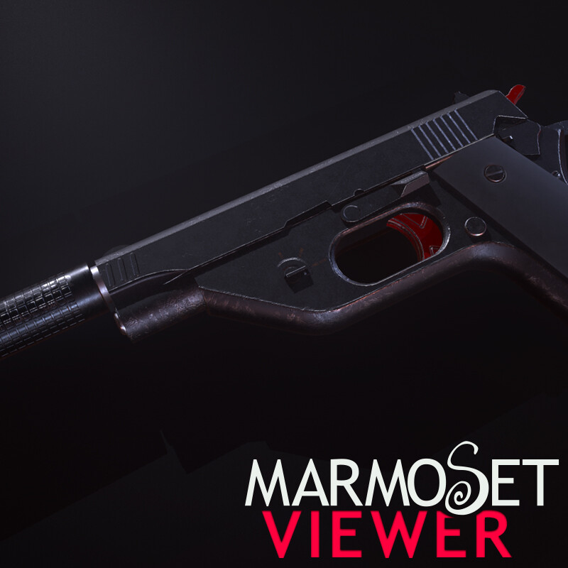 ArtStation - M2191 Pistol - Battle Worn