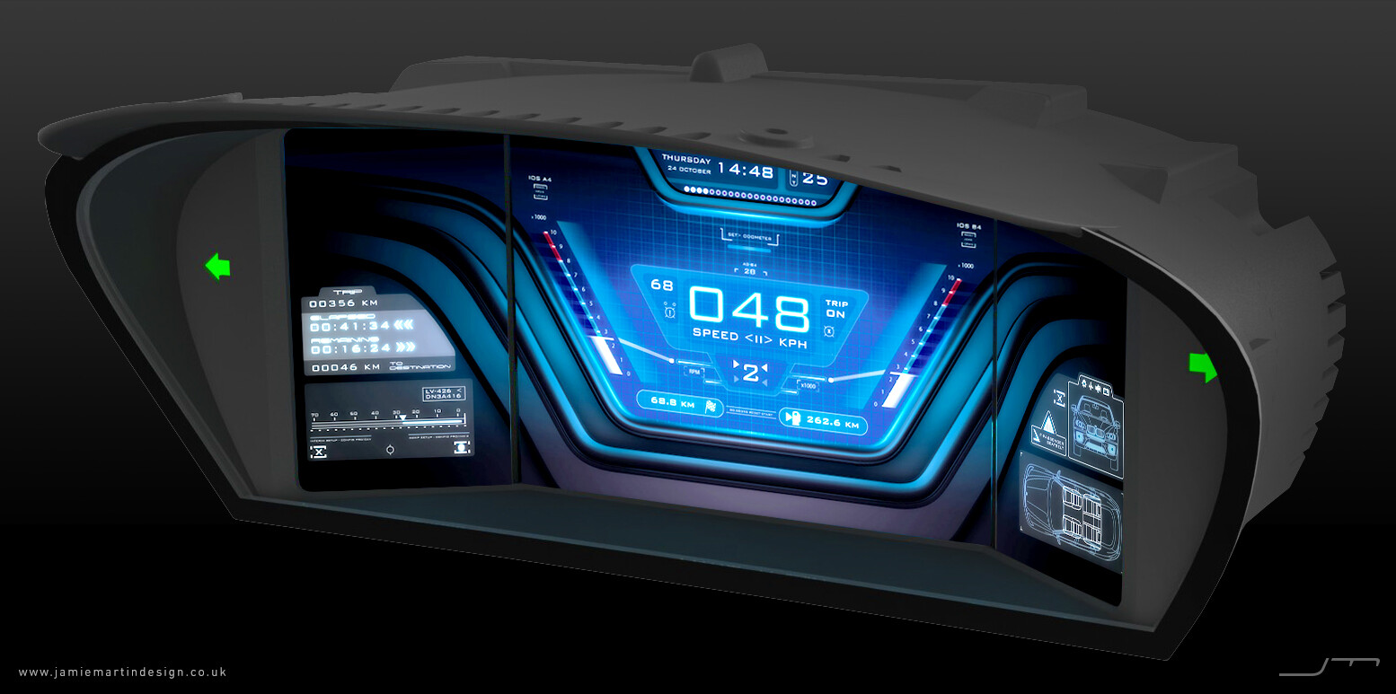 ArtStation Scifi Car Dashboard UI Design