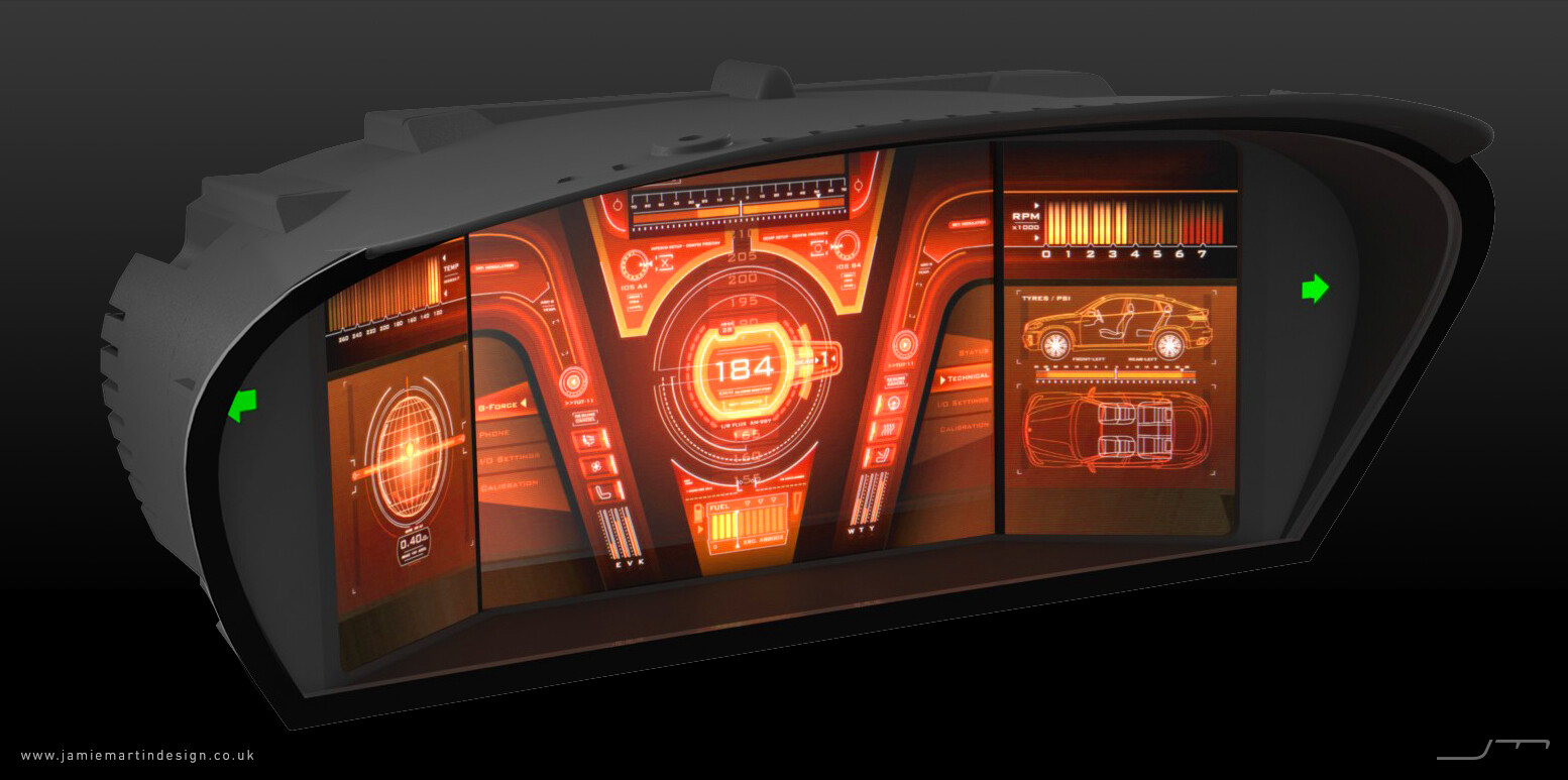 ArtStation Scifi Car Dashboard UI Design