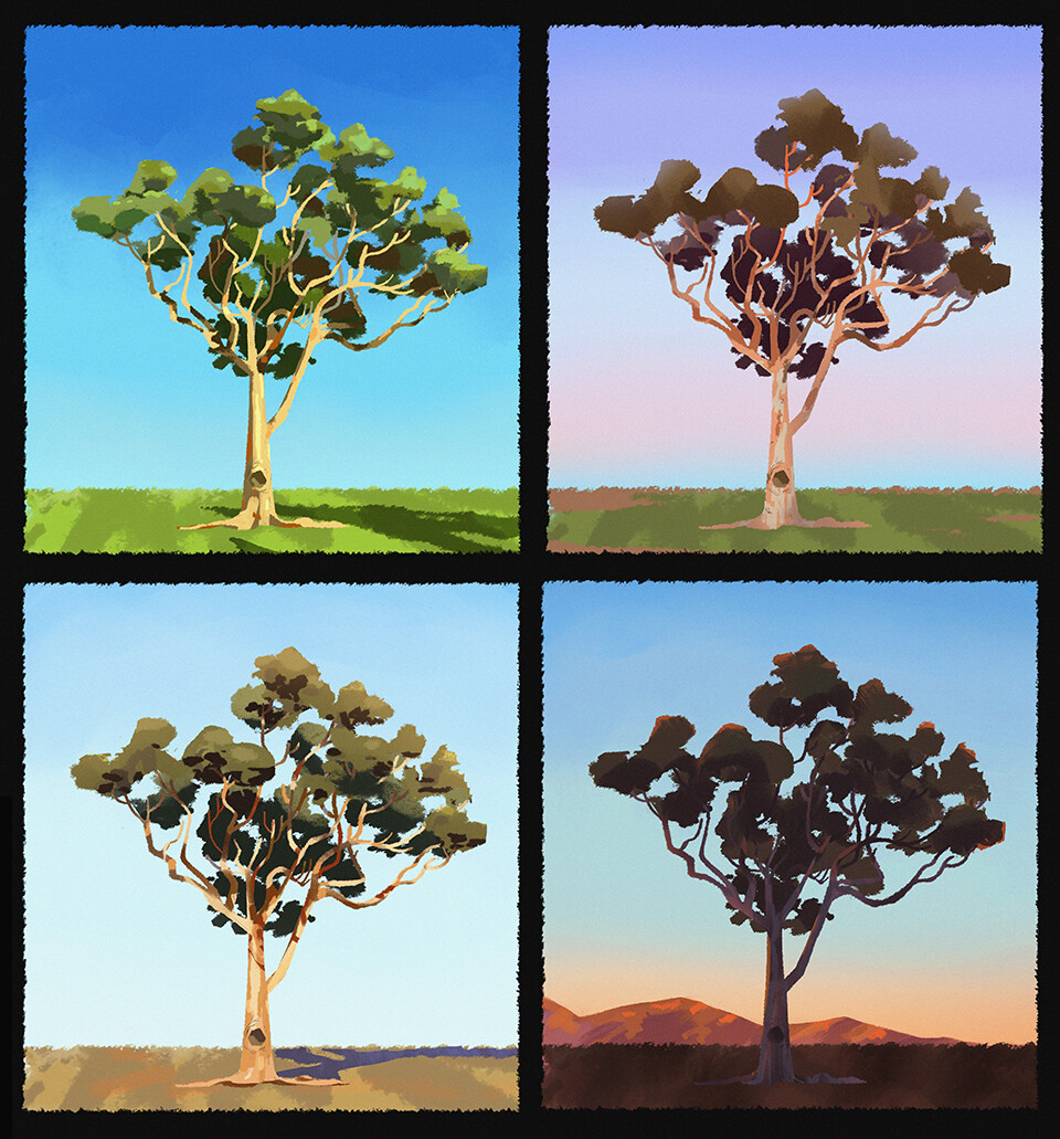 ArtStation - Color Script Practise #01 - Trees