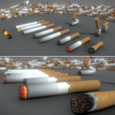 Dennis haupt cigarette package low poly modeled and textured by 3dhaupt aka dennish2010 in blender 2 81a