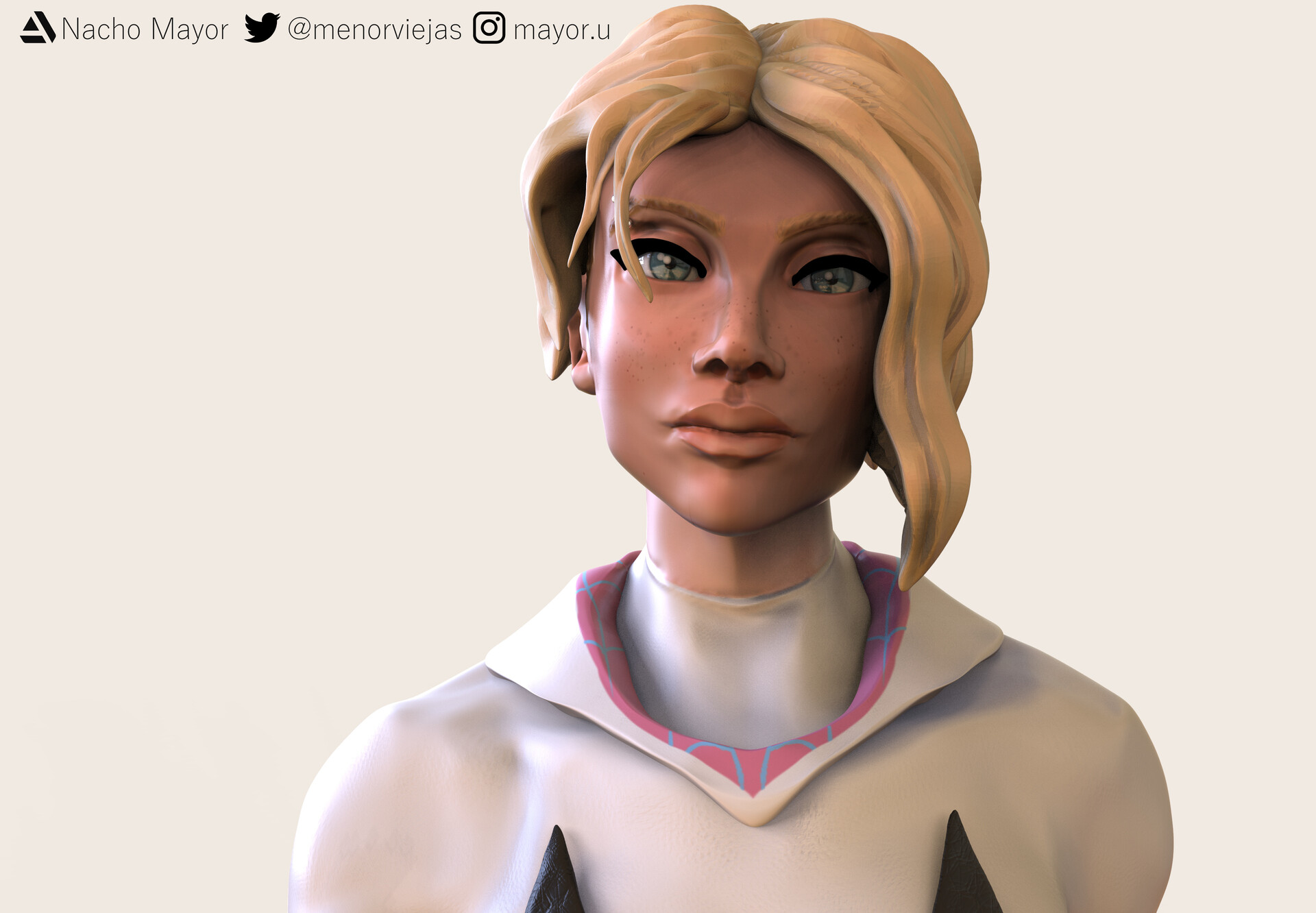 ArtStation - Gwen, from Spiderman: Into The Spider-verse