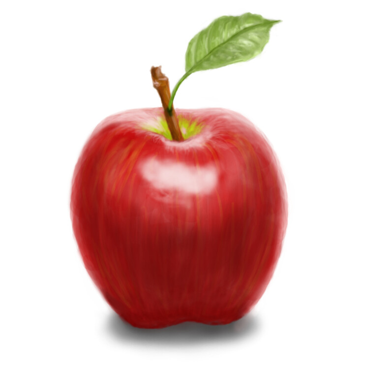 ArtStation - Hand Painted Red Apple