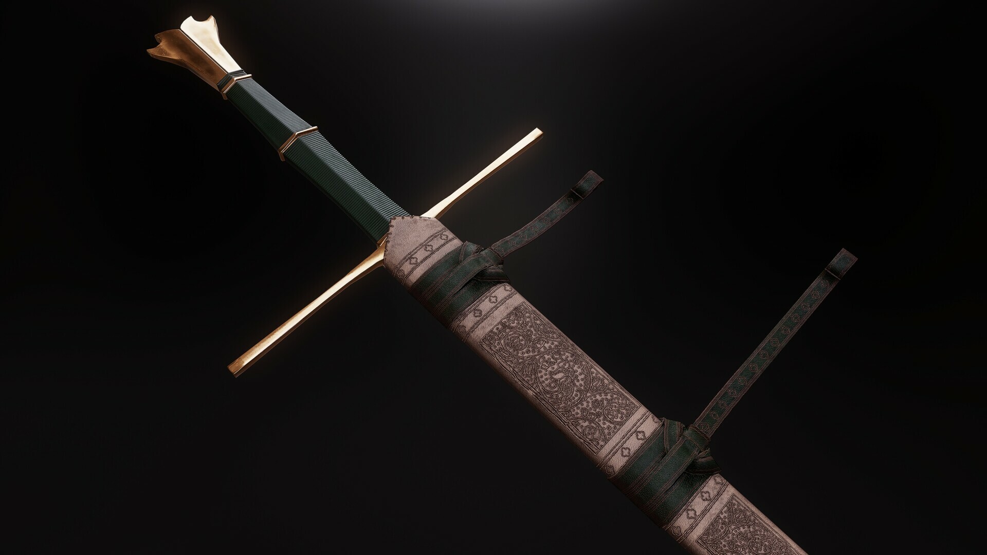 Artstation Oakeshott Type Xviiib Longsword With Knotted Scabbard