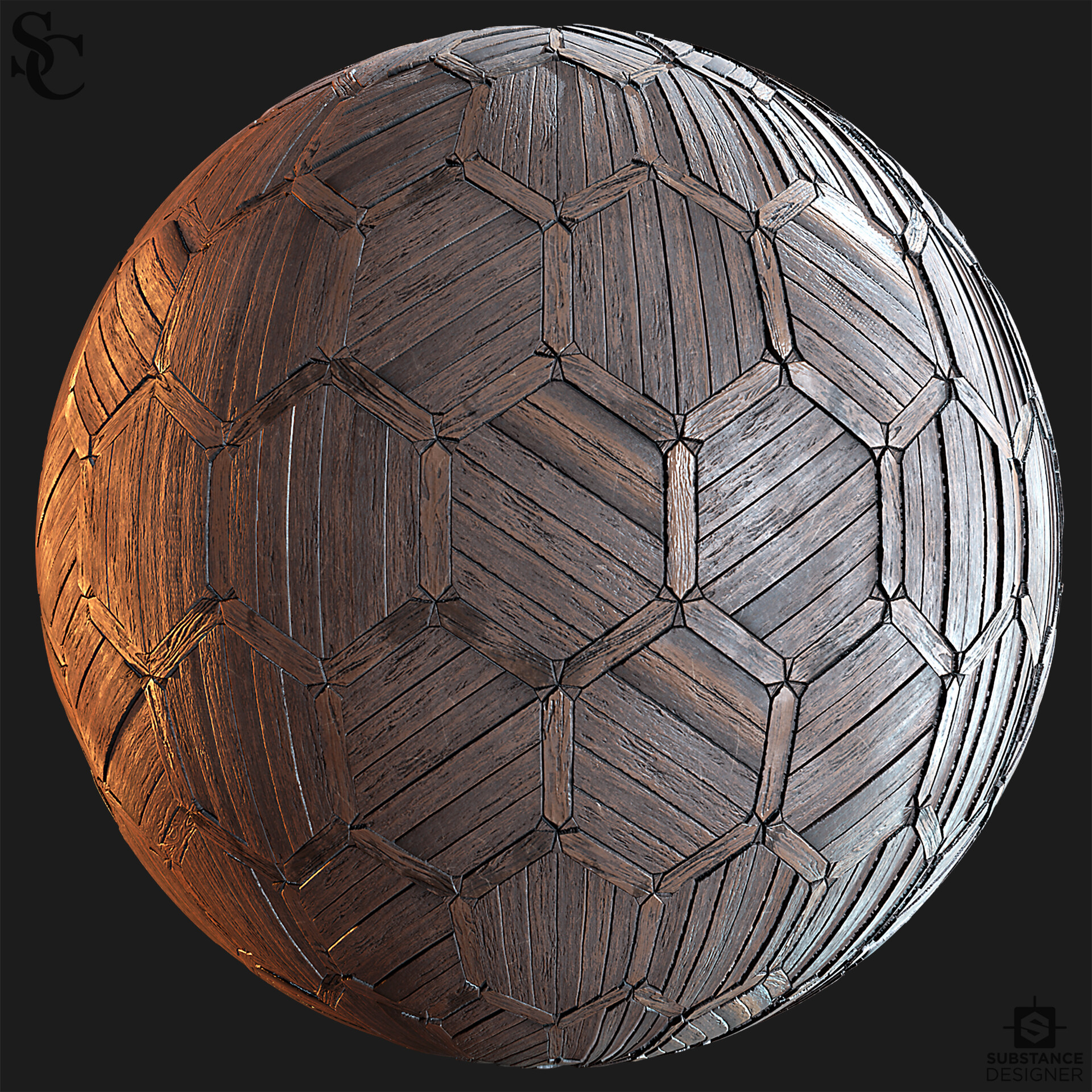 ArtStation - Wooden Hex Planks