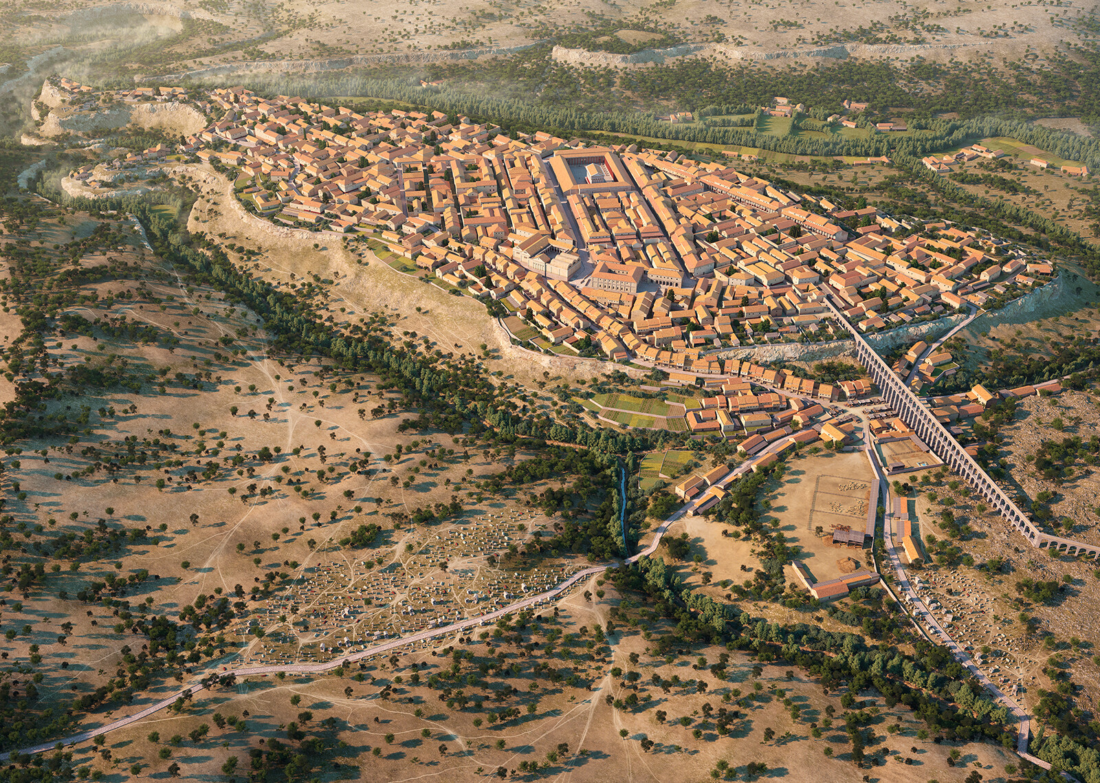 Roman city of Segovia II century C.E.