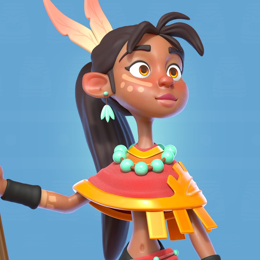 ArtStation Tribal Girl   Esteban Parra Thumb2 