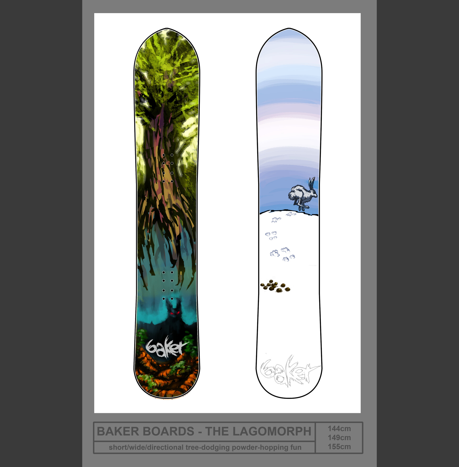 ArtStation Snowboard Graphic Design