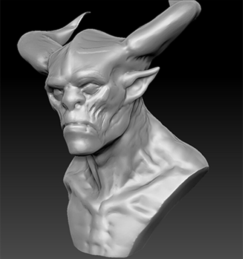 Artstation - Demon's Sculpting (horn)