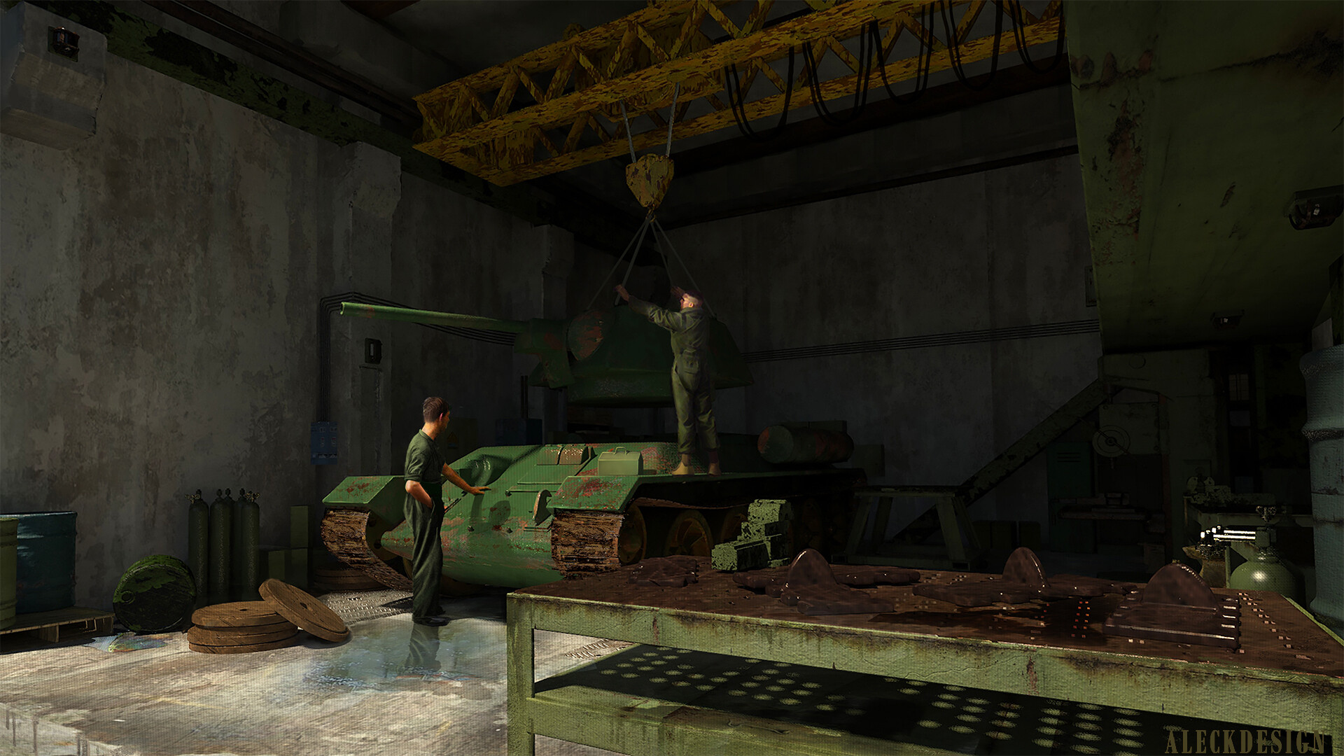 ArtStation Tank Garage Project