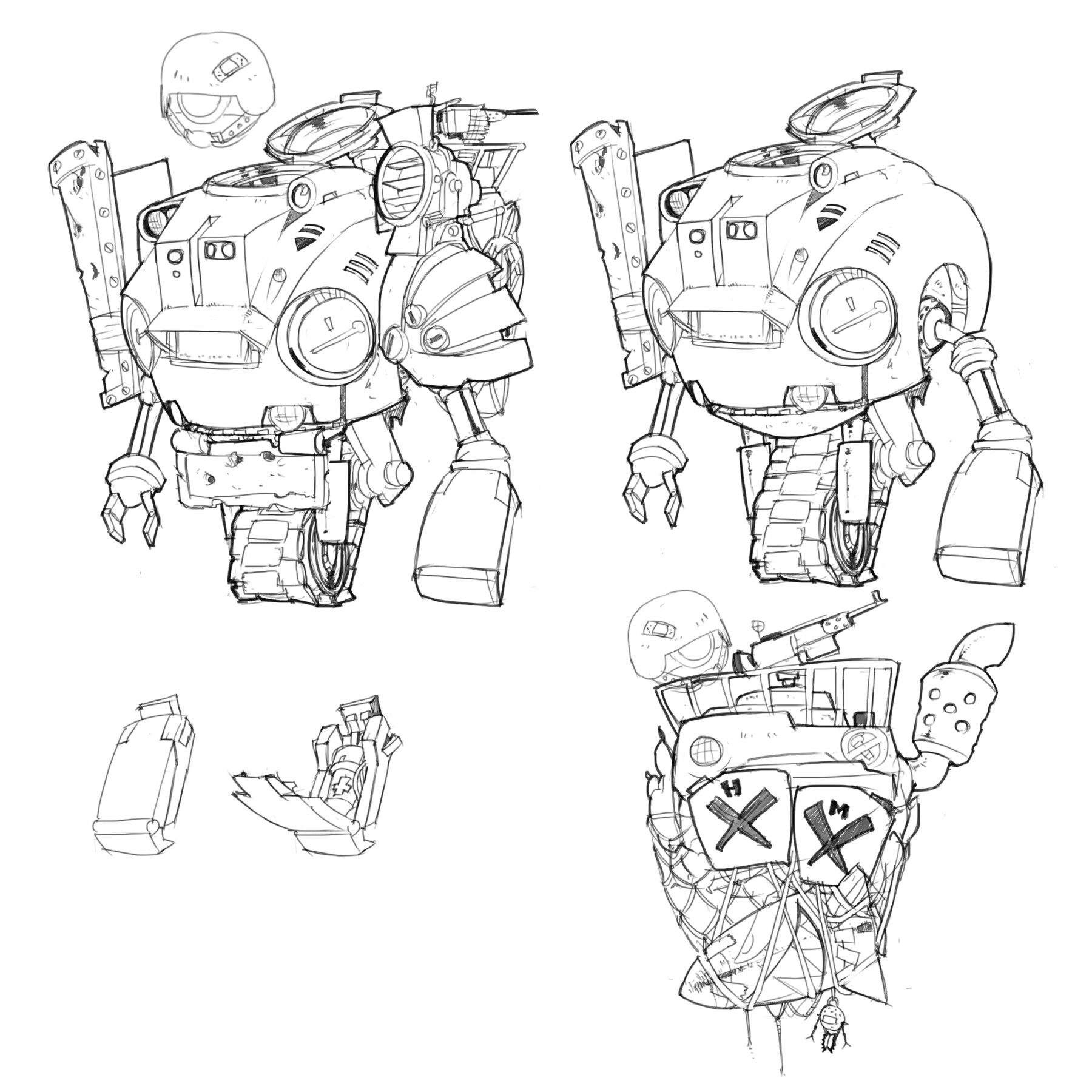 ArtStation - Battle Bots Concept Sketches