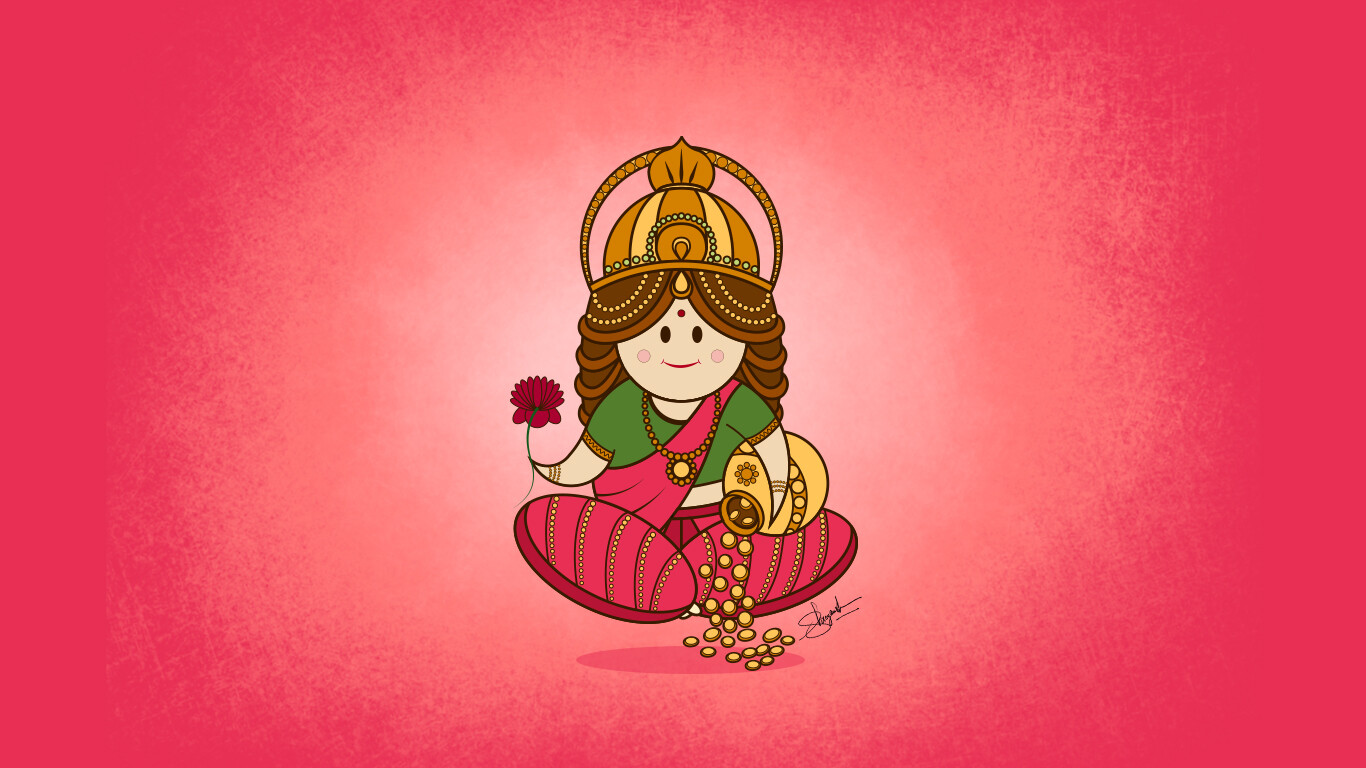 DIY Colouring Wooden Goddess Lakshmi Activity Box – Blooming Petals