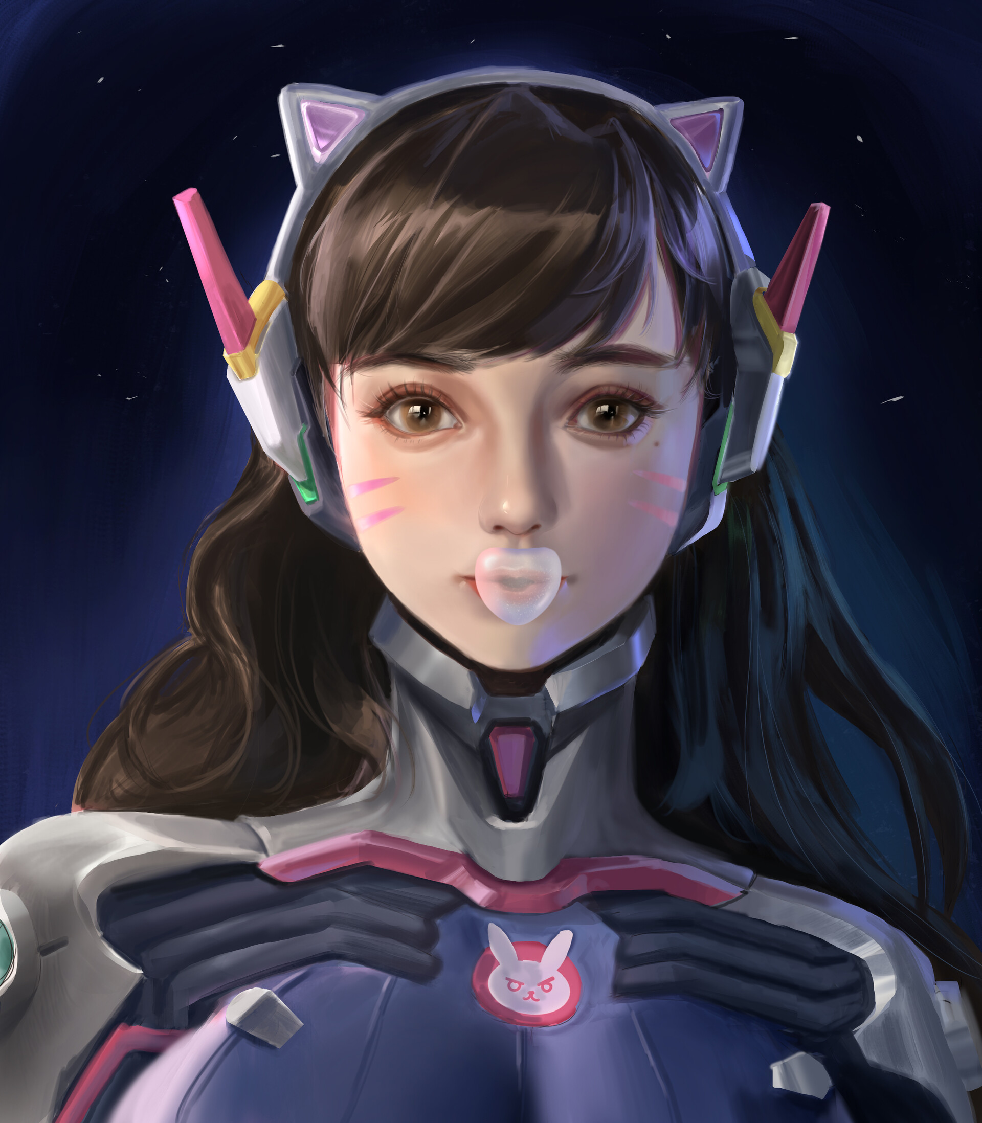 ArtStation - 《嚼口香糖的dva》