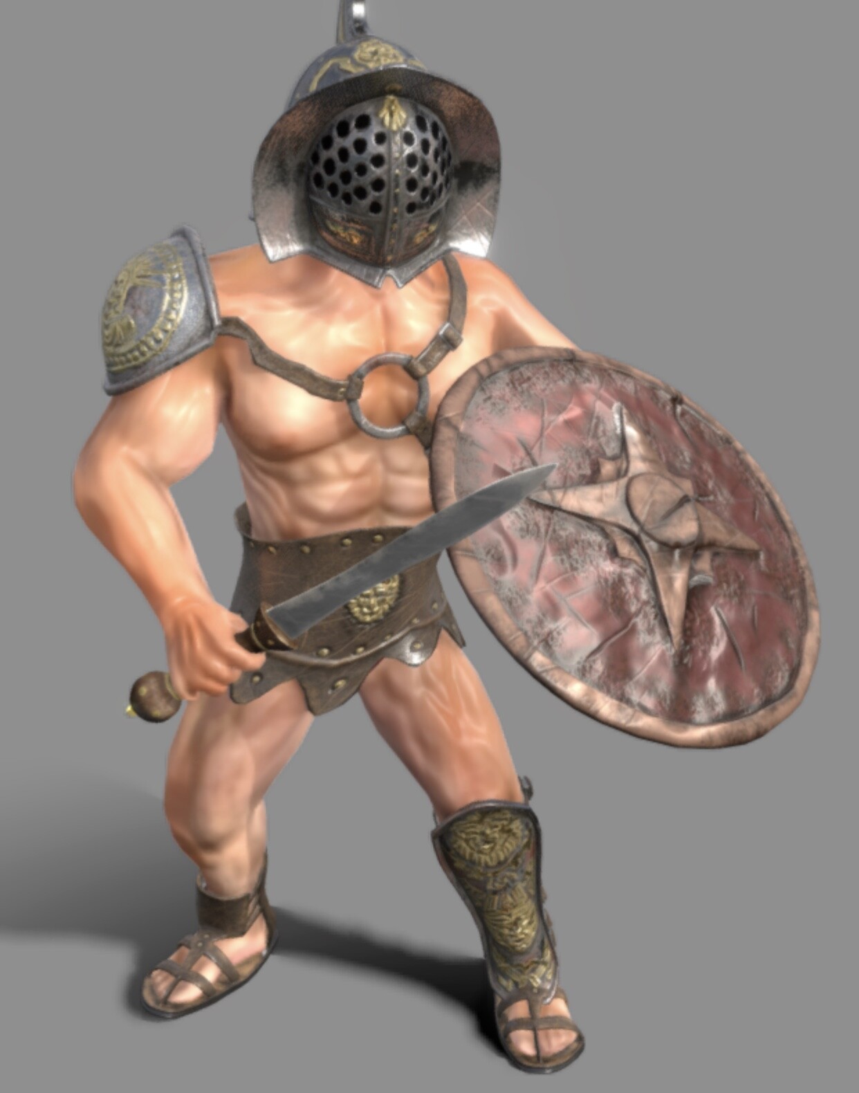 ArtStation - Roman Gladiator Character Design (Low-Poly/Game-ready)