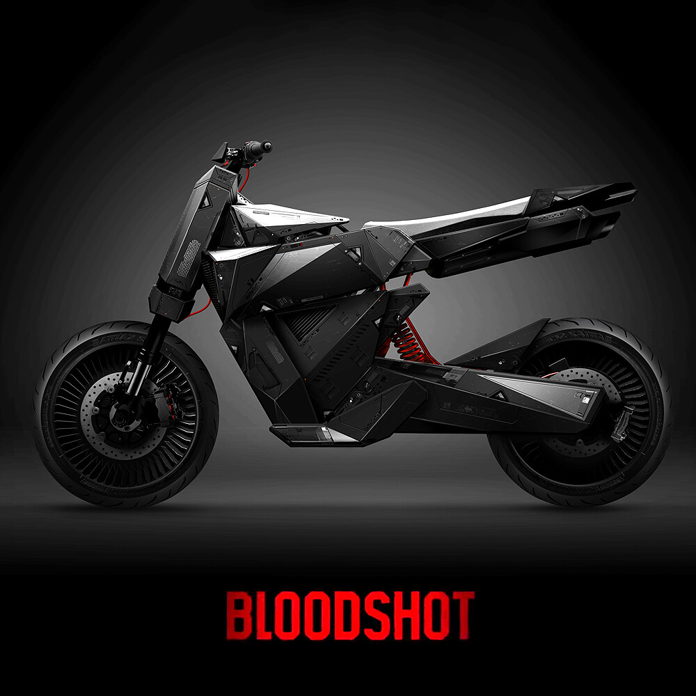 ArtStation - Motorcycle (Black and Red)