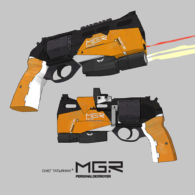 ArtStation - MGR gun PERSONAL DESTROYER bionic Solder / fan art