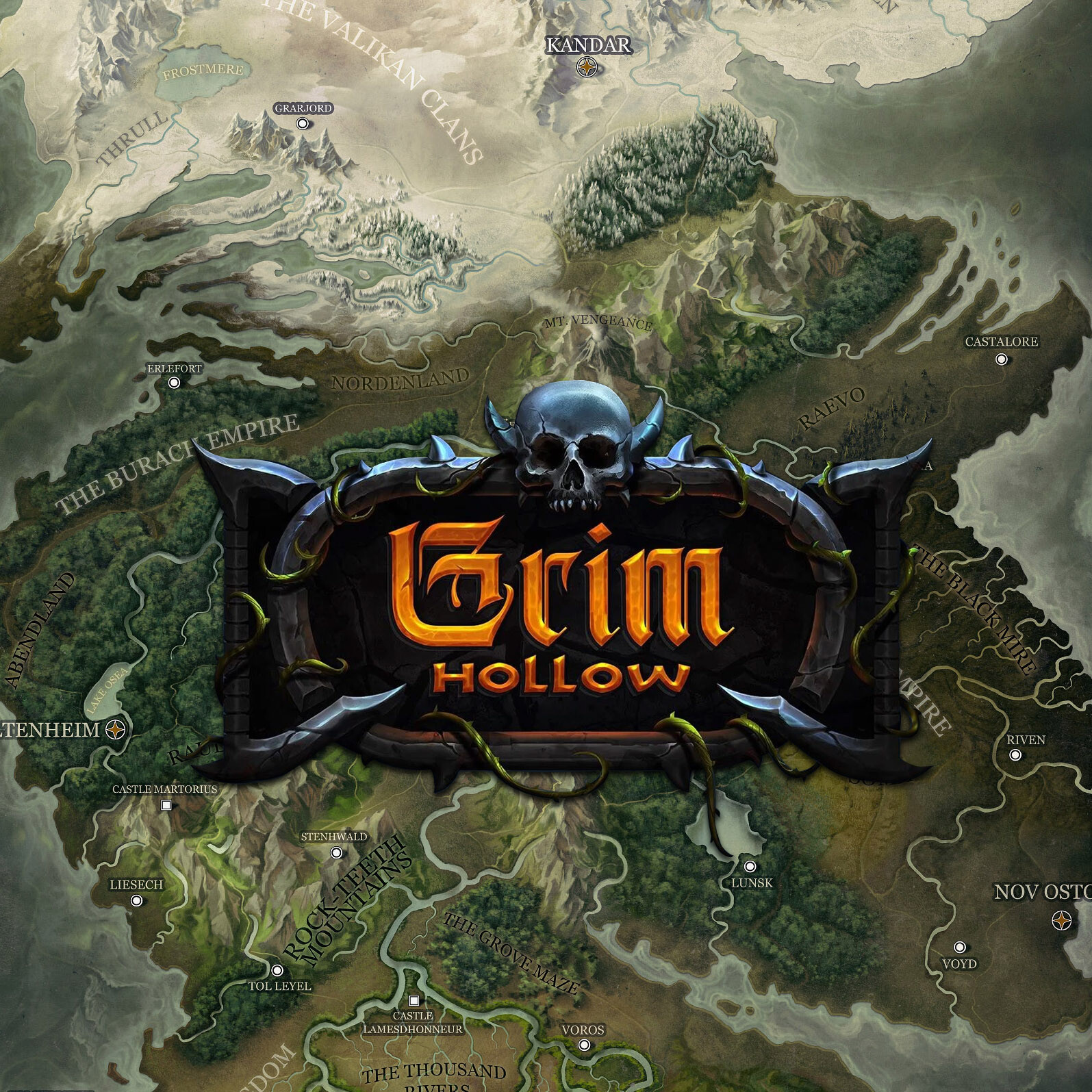 Grim Hollow World Map