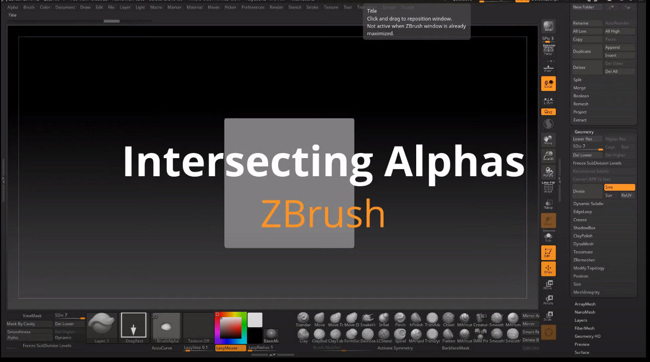 Artstation - Intersecting Alphas In Zbrush