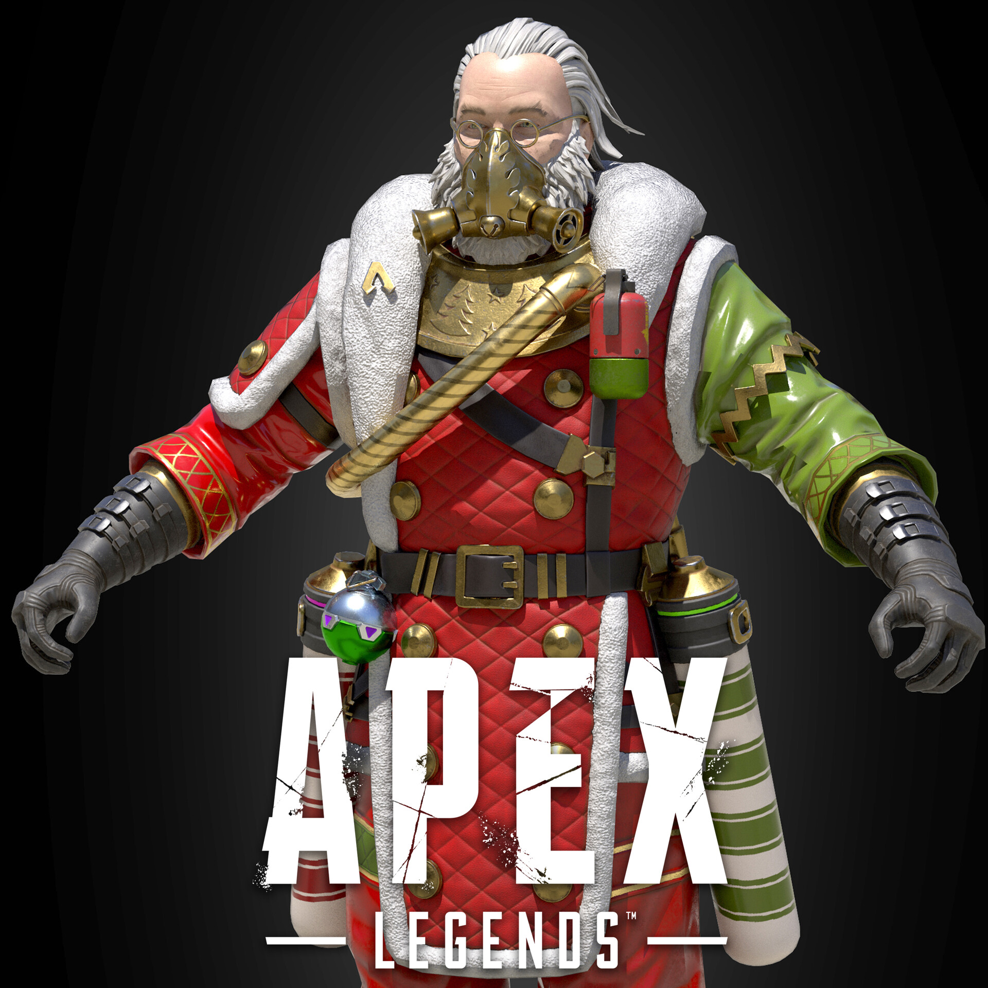 ArtStation   Apex Legends : Caustic Santa