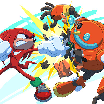 Sonic, Knuckles and Tails Vector Illustrations by George