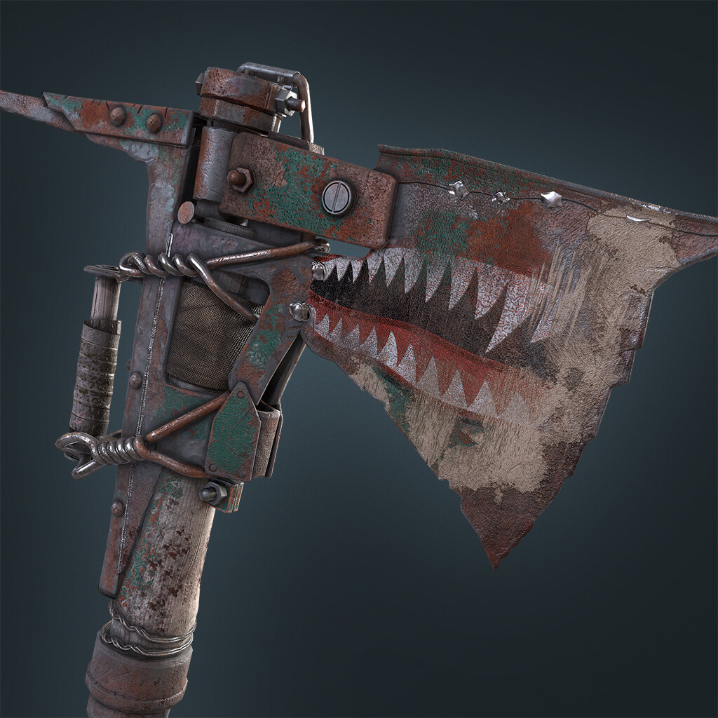 ArtStation Two handed post apocalyptic Axe