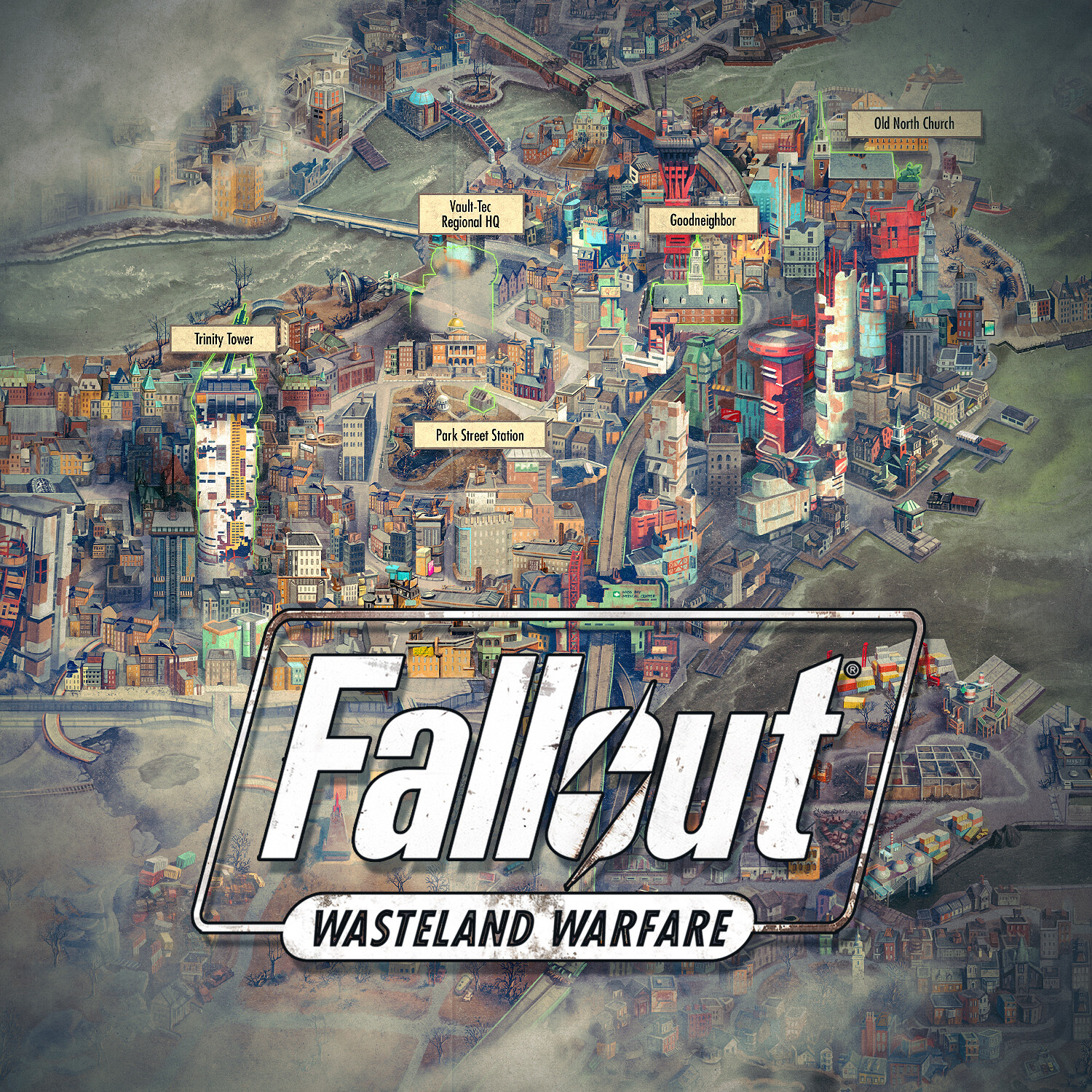 Fallout 4 - Downtown Bostom 2D Map -Wasteland Warfare