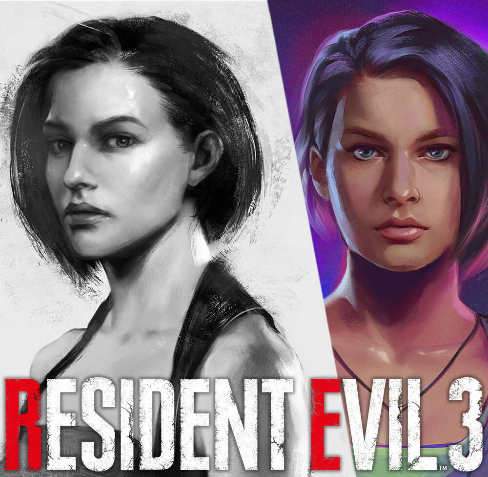 ArtStation - Jill Valentine Portrait Cover (Resident Evil 3 Remake)