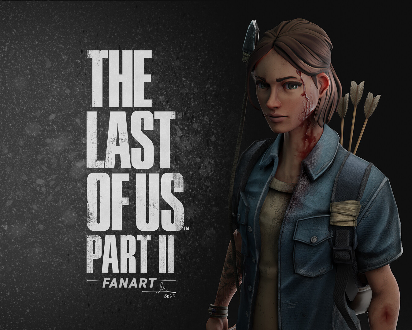 THE LAST OF US ELLIE TATTOO 2D ART Wallart | 3D Print Model