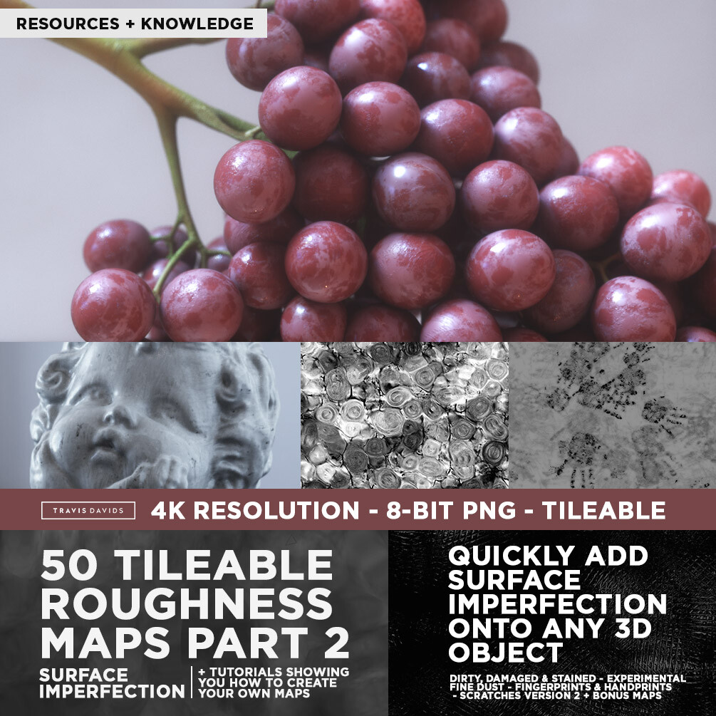 ArtStation - 50 Tileable Roughness Maps For Surface Imperfection PART 2