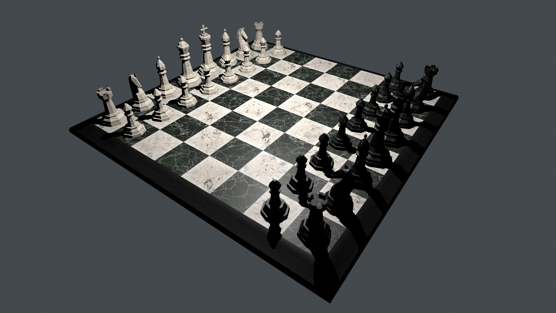 ArtStation - Low poly 3D Chessboard Game assets