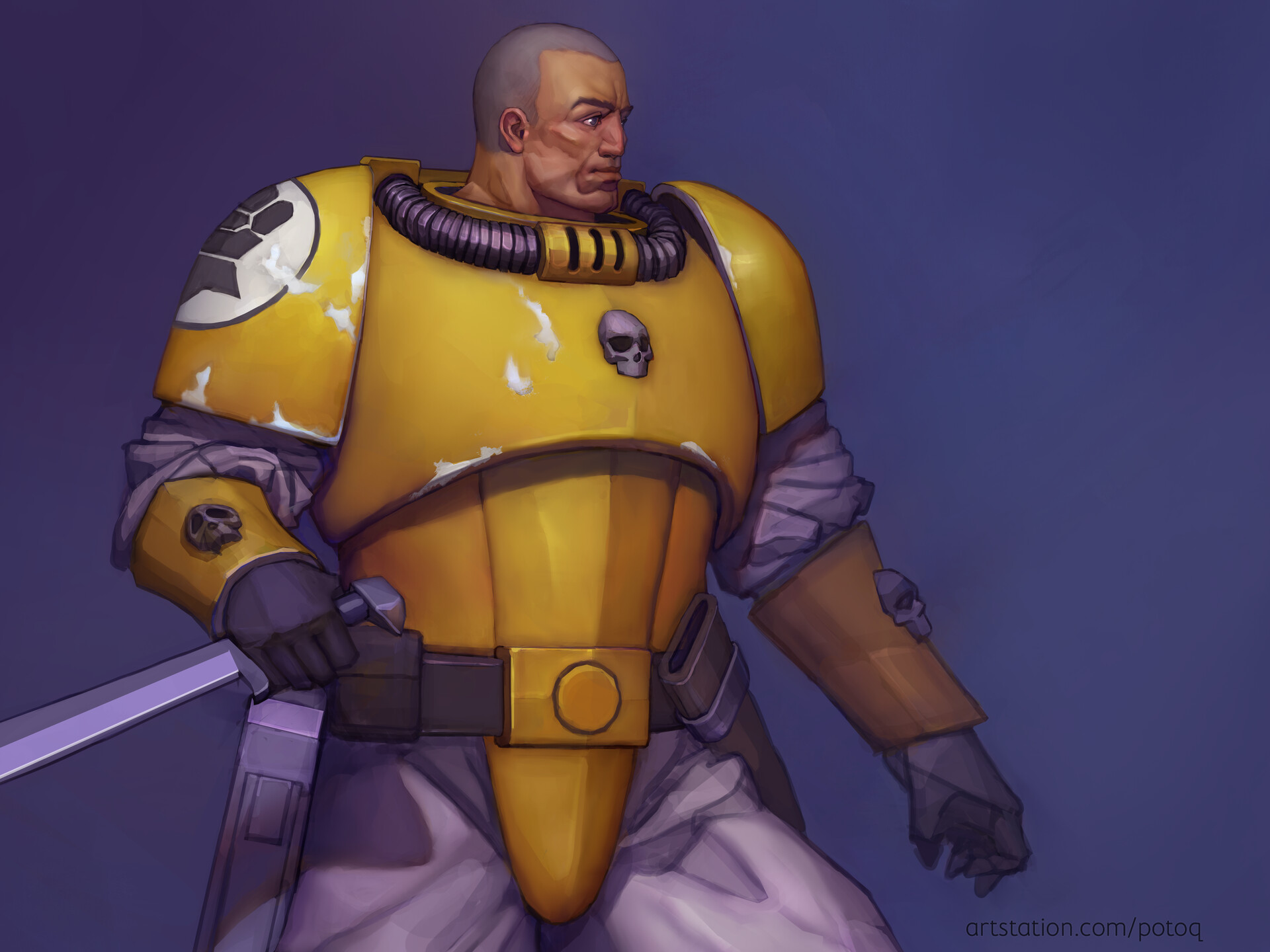 ArtStation - Imperial Fists Scout