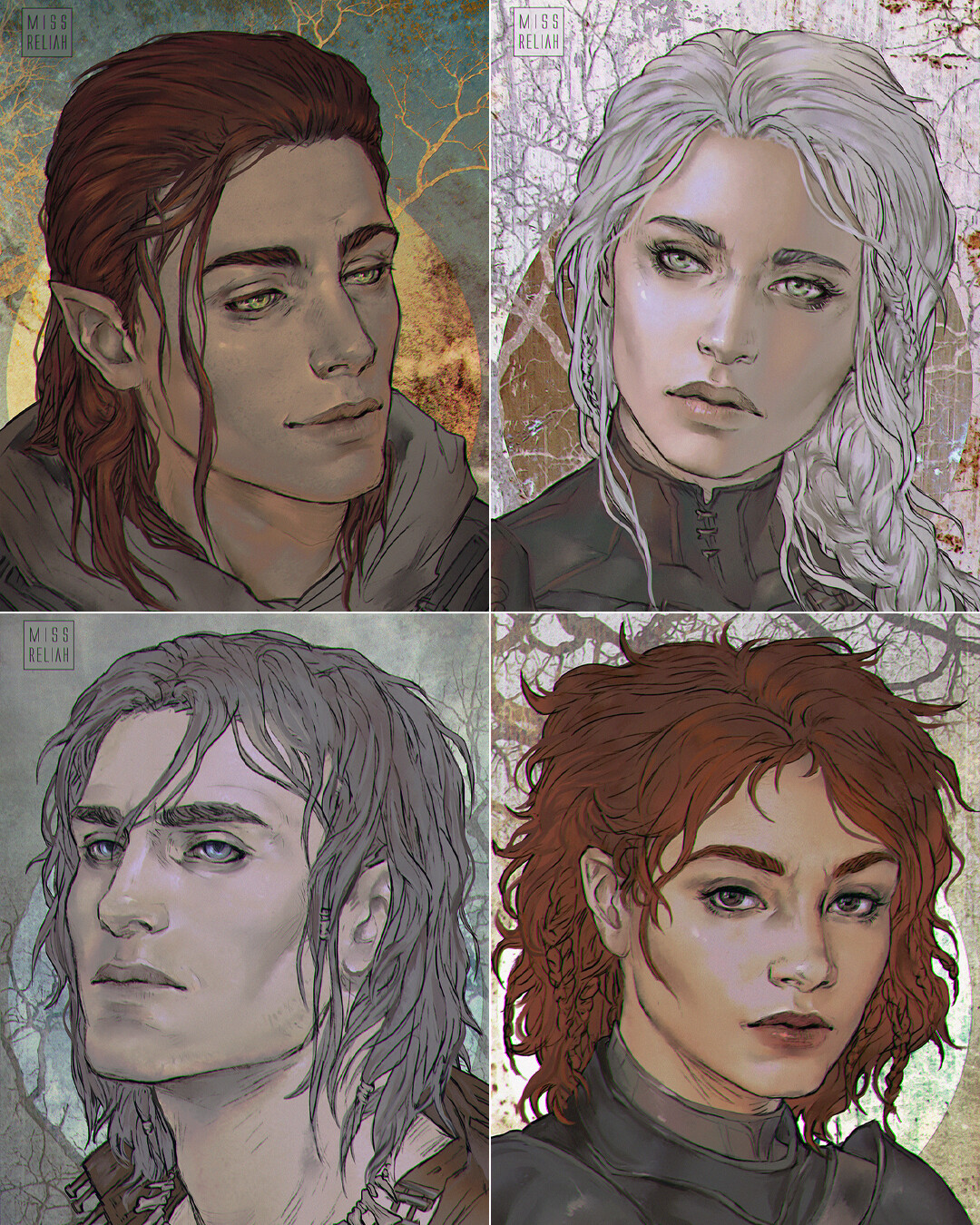 ArtStation - DnD characters portraits