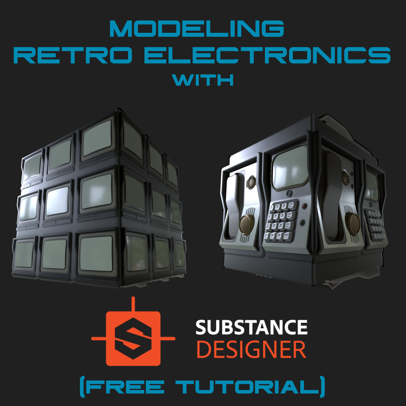 Substance Designer Tutorial - Modeling Retro Electronics