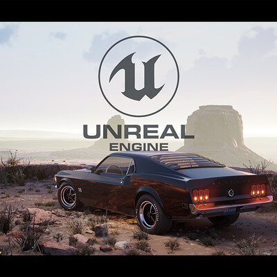 Unreal Engine - Mustang 429 at Monument Valley