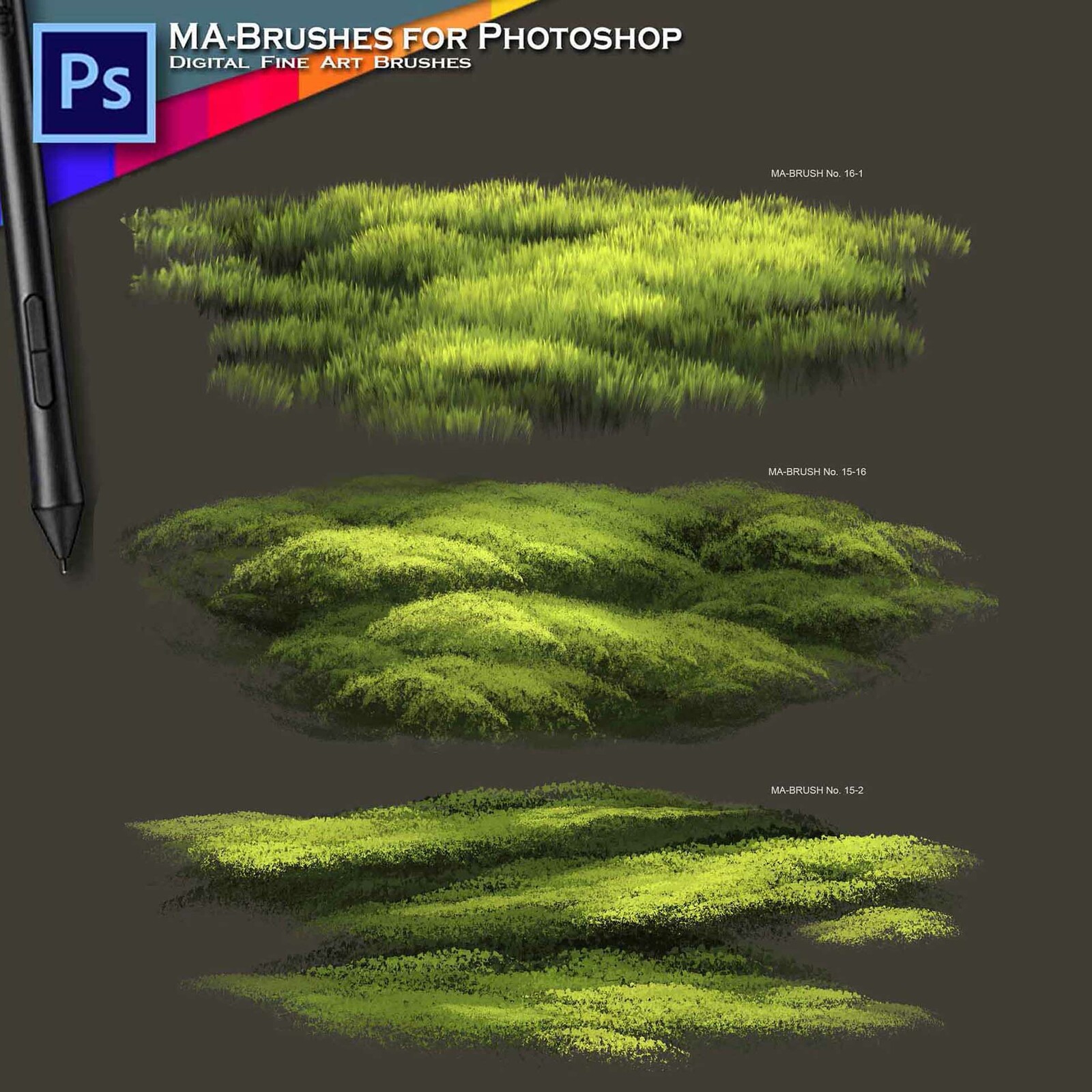 Concept ART Brushes - MaxRealistic MA-BRUSHES with Oil Texture