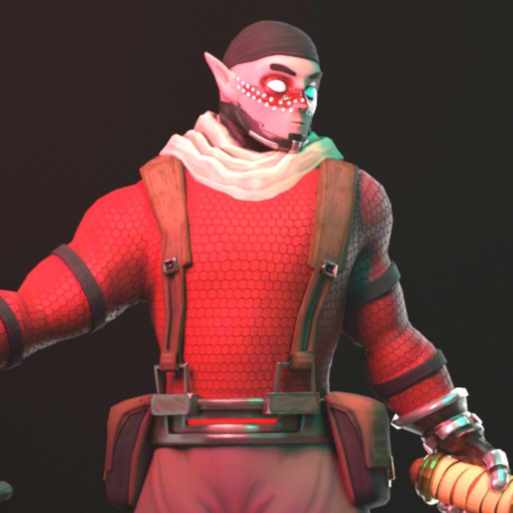 Rocric. A low poly videogame character