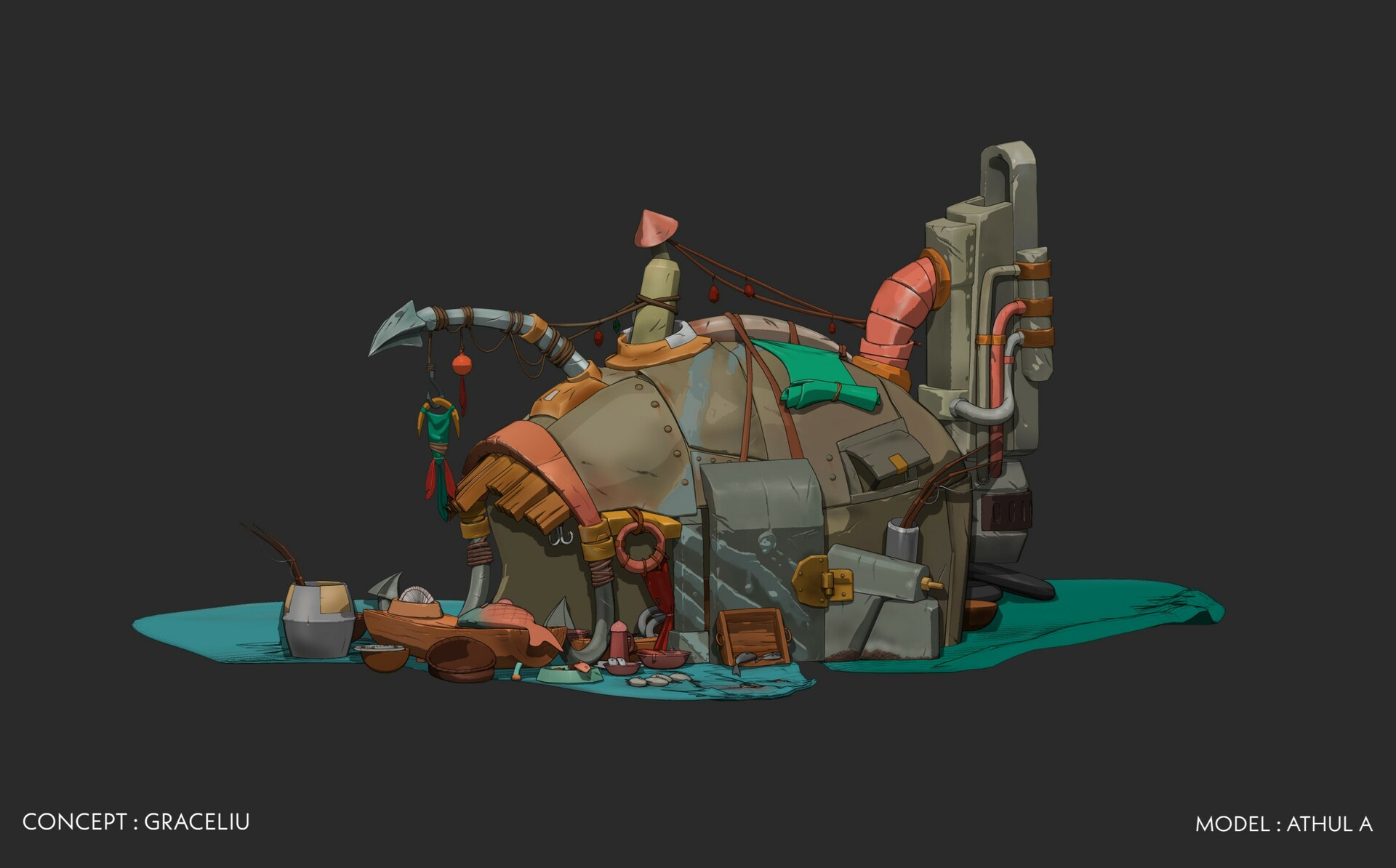 ArtStation - FISH HOUSE-3d