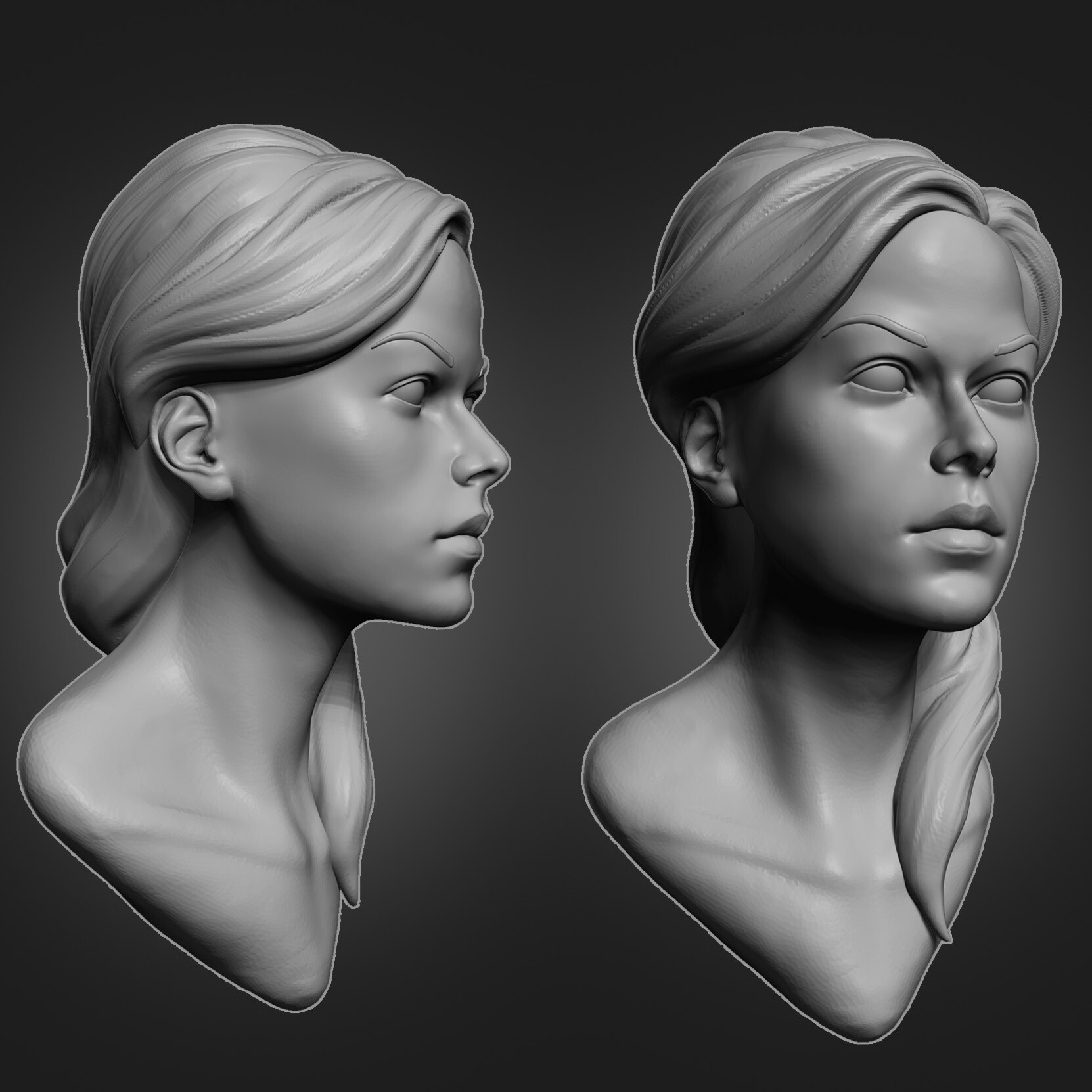 ArtStation - Female Head Sculpt inBlender