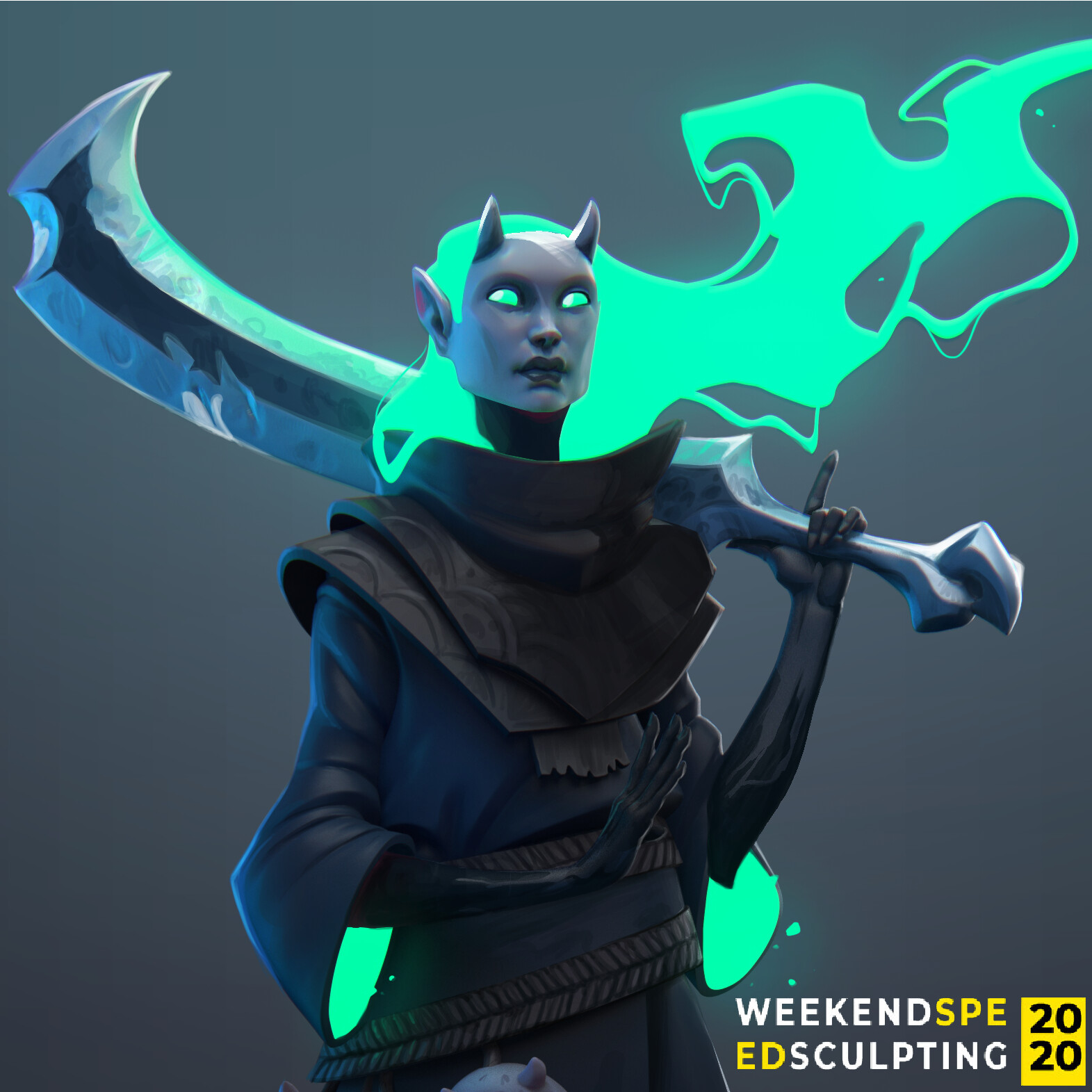 ArtStation - Demon Slayer - Weekend Speed Scultping.