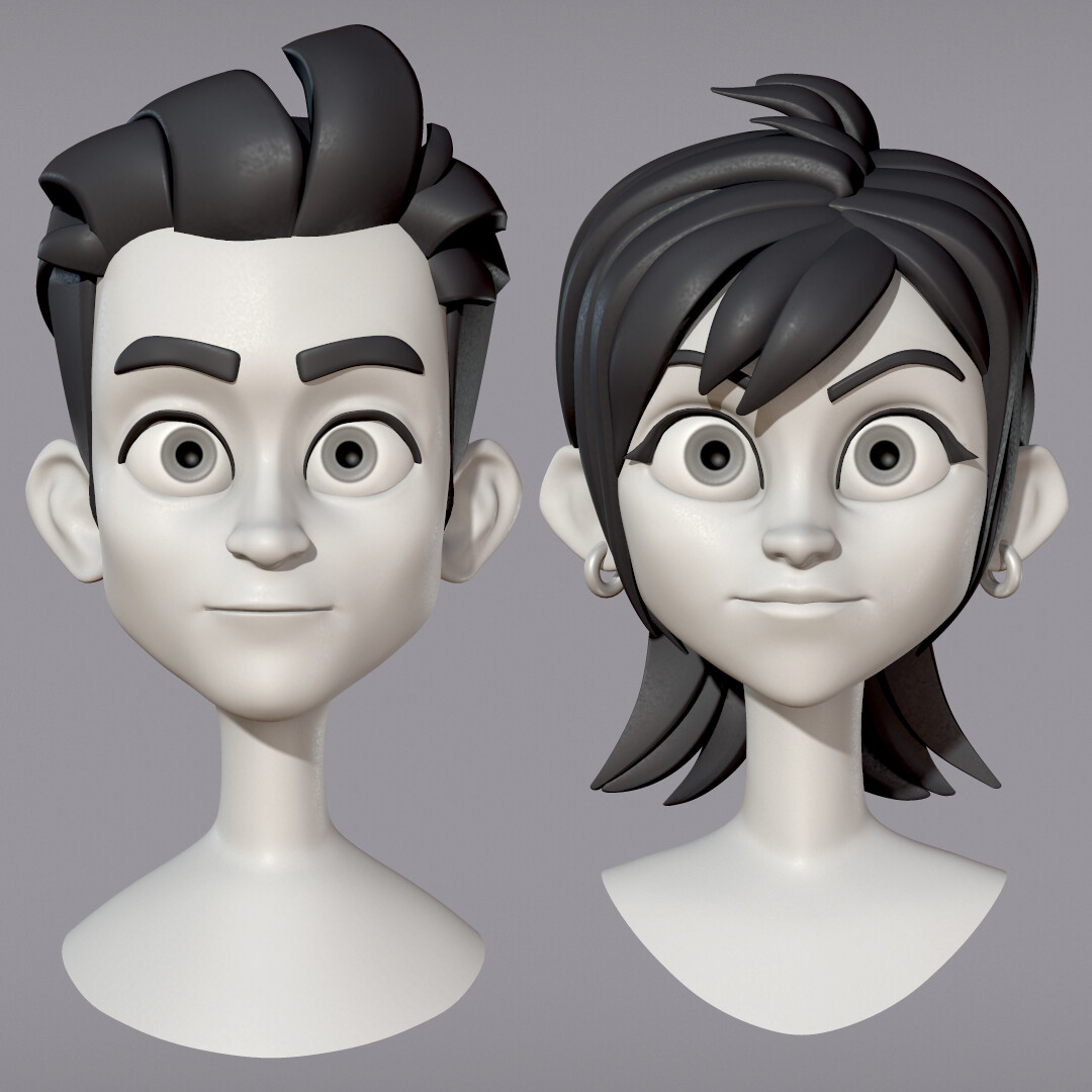 ArtStation - Boy and girl cartoon characters