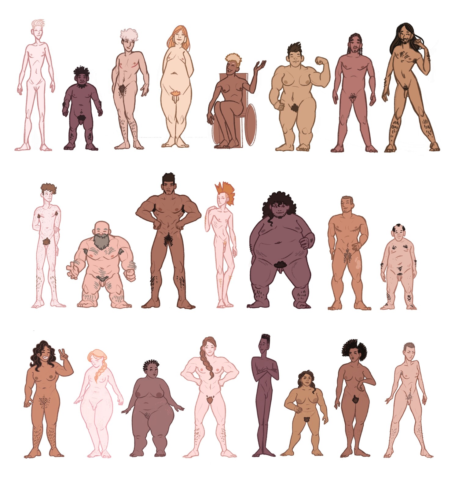 Humans - Character design warmup