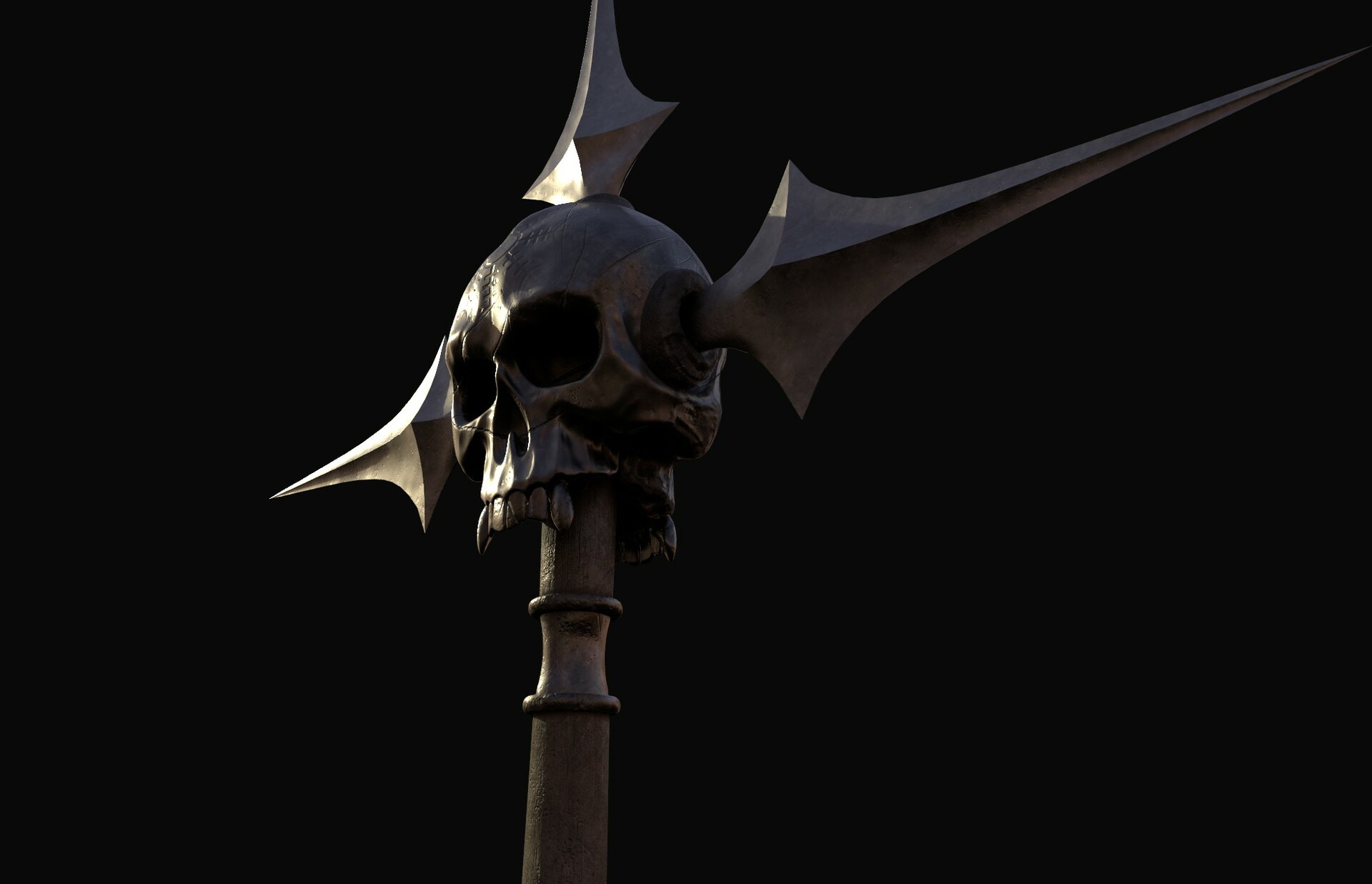 ArtStation Mace Skull War Axe