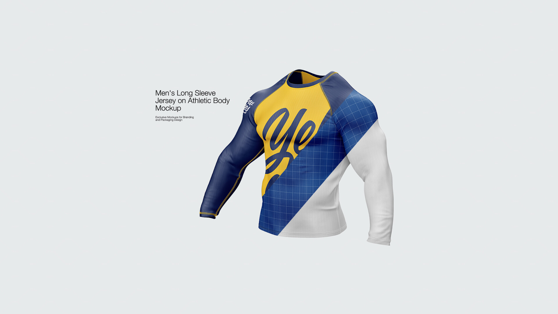 Download Artstation Men S Long Sleeve Jersey On Athletic Body Mockup Anton Sydorov PSD Mockup Templates