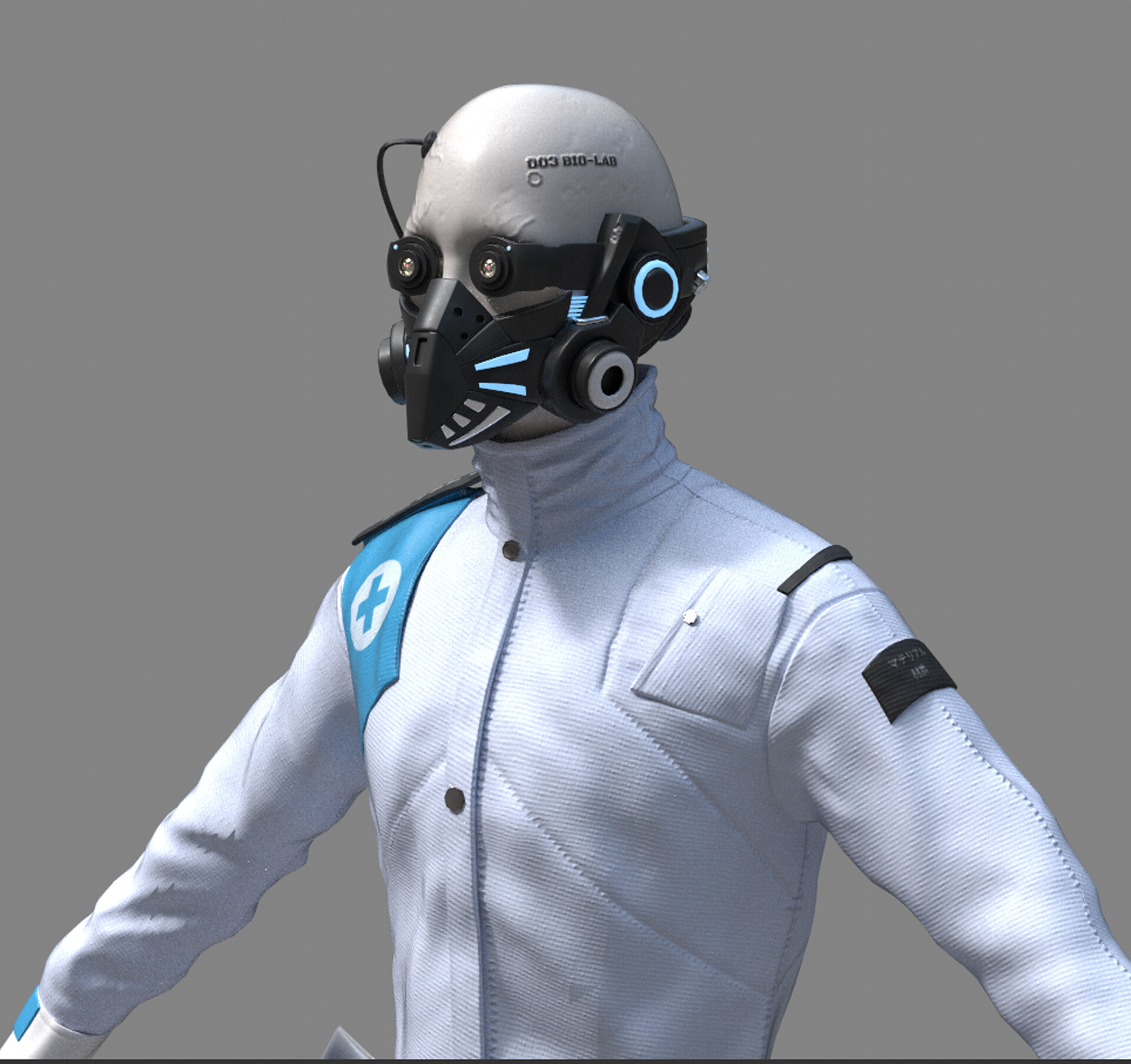 ArtStation - Cyberpunk Medic Lab 3d Character For Videogame