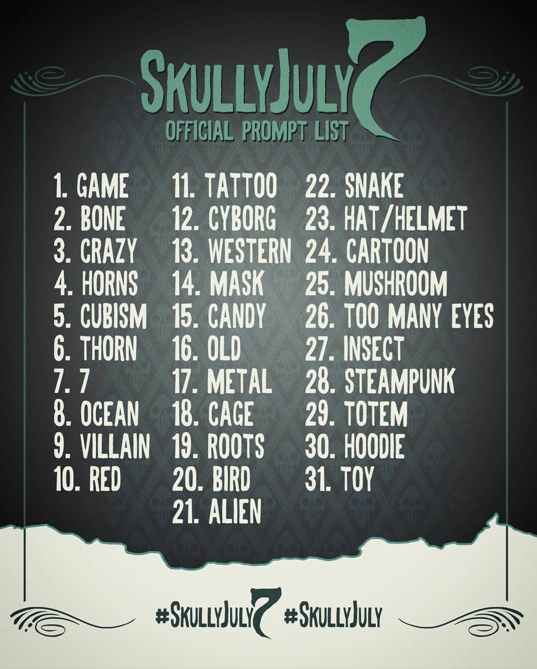 ArtStation - #SKULLYJULY7 - part 5 (21-25)