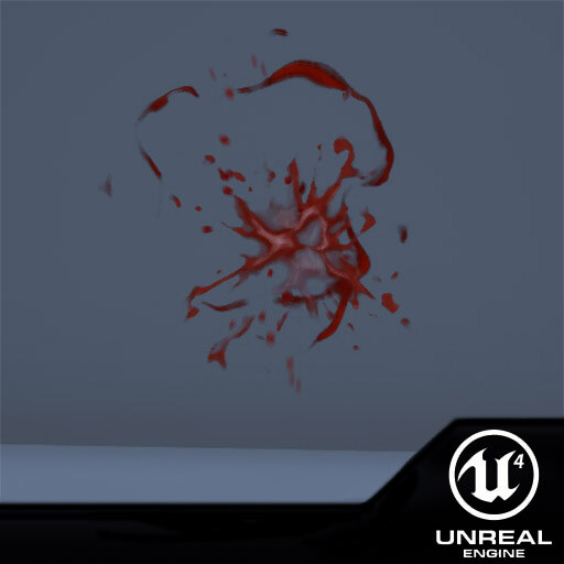 ArtStation - Blood Splatter VFX - UE4 Niagara